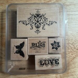 Stampin' Up! Wooden Block Stamp Set - Bliss